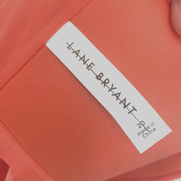 NEW Lane Bryant Plus Sz 20 Coral Leopard Blouson Tankini Swim Bathing Top NWOT - Picture 4 of 7